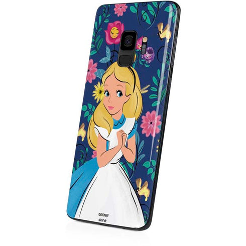 Disney Alice in Wonderland (animated) Floral Print Galaxy S9 Skin